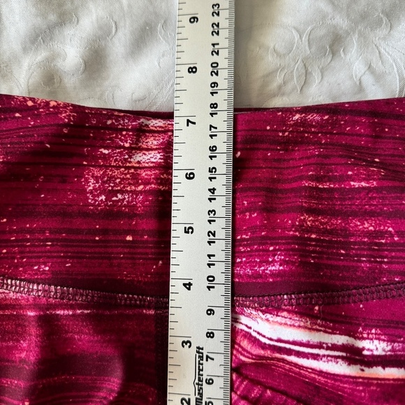 Old Navy Active Women's Burgundy-Red Abstract Athletic Yoga Pant Leggings XS - Picture 10 of 13